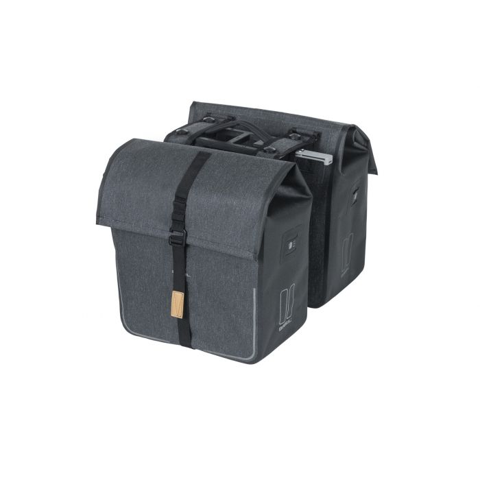 Basil Urban Dry MIK Doppel tasche - 50 liter charcoal mêlée