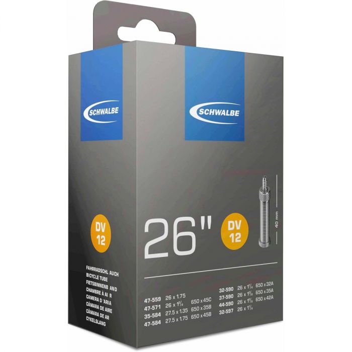 Schwalbe Schlauch DV12 26 x 1 1/4 - 27.5 x 1.75 hv 40mm