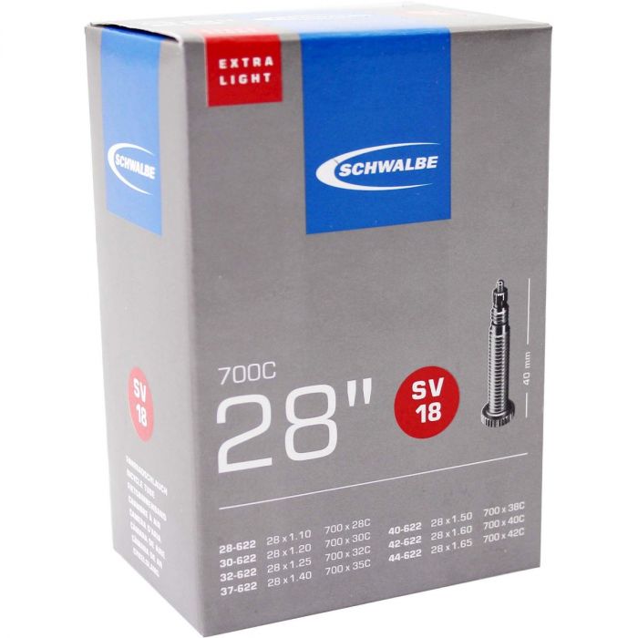 Schwalbe Schlauch SV18 Extra Light 28 x 1.10 - 1.65 fv 40mm