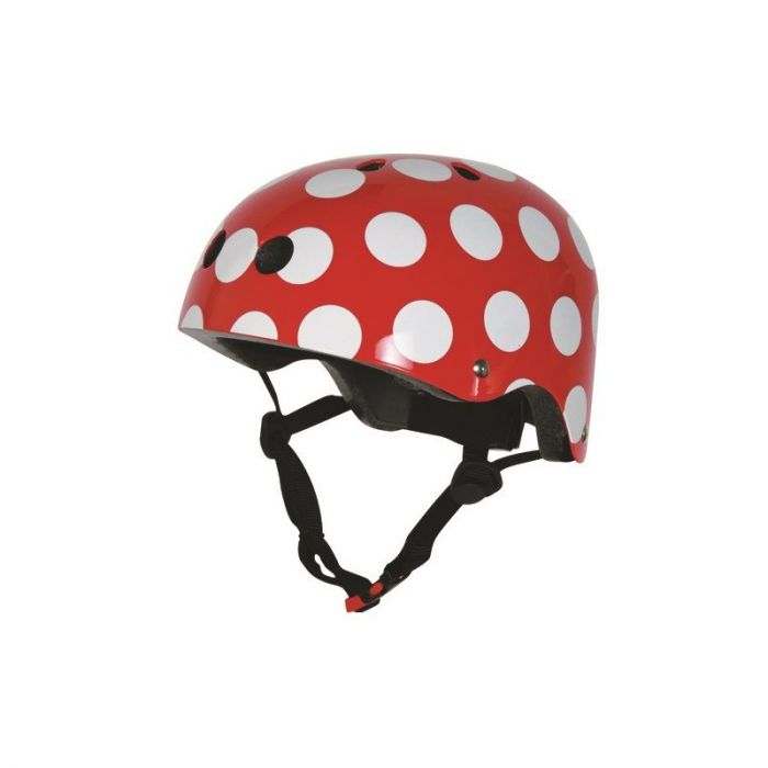 Kiddimoto fietshelm Red Dotty